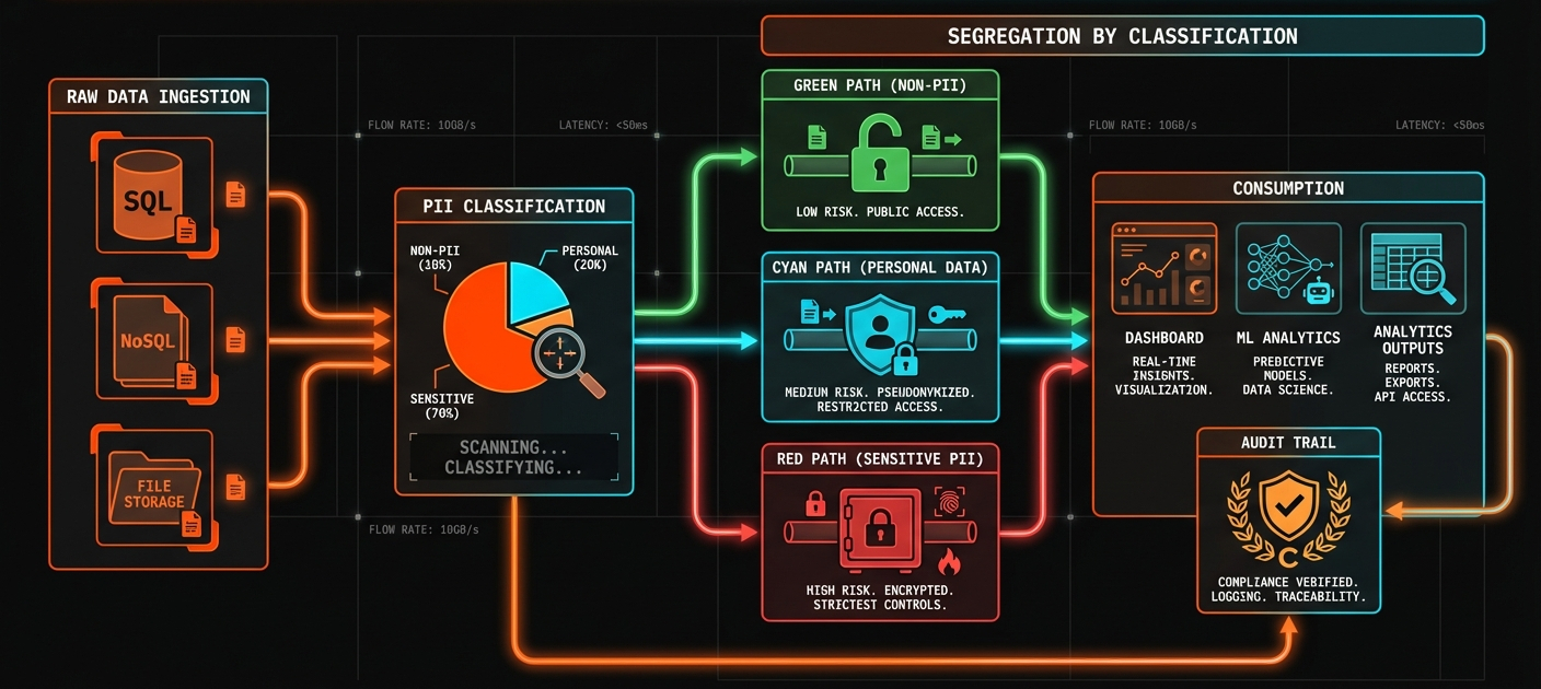 Complete privacy pipeline from data ingestion to consumption