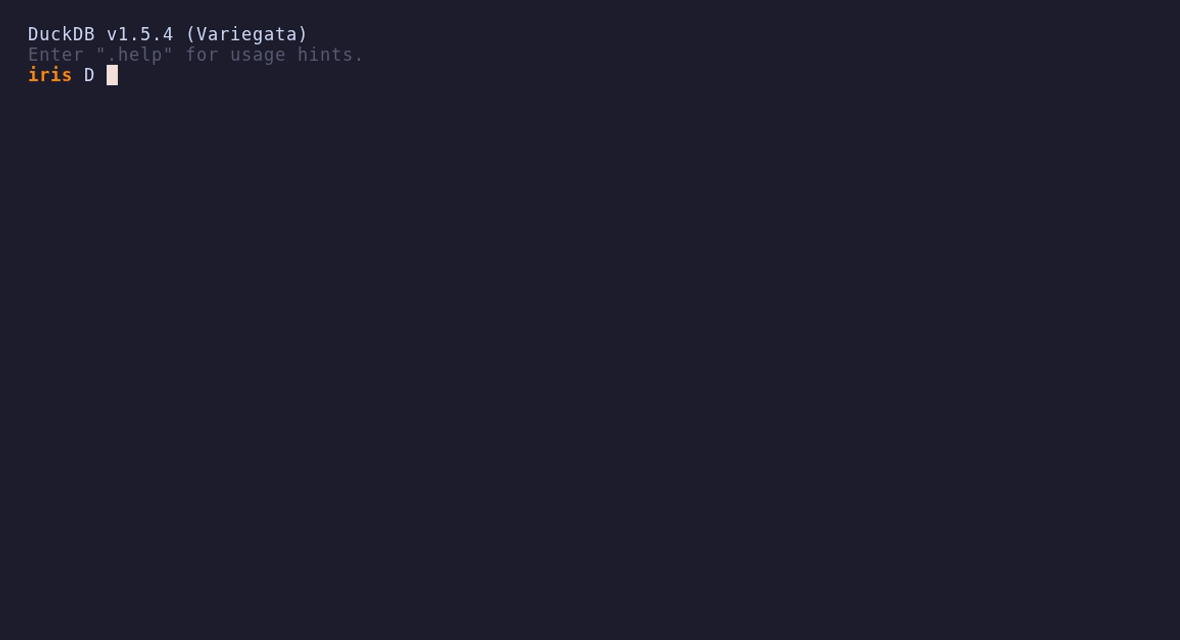 Terminal recording: a two-model bake-off in one SQL query, both scoring 0.962 in 2.3 seconds